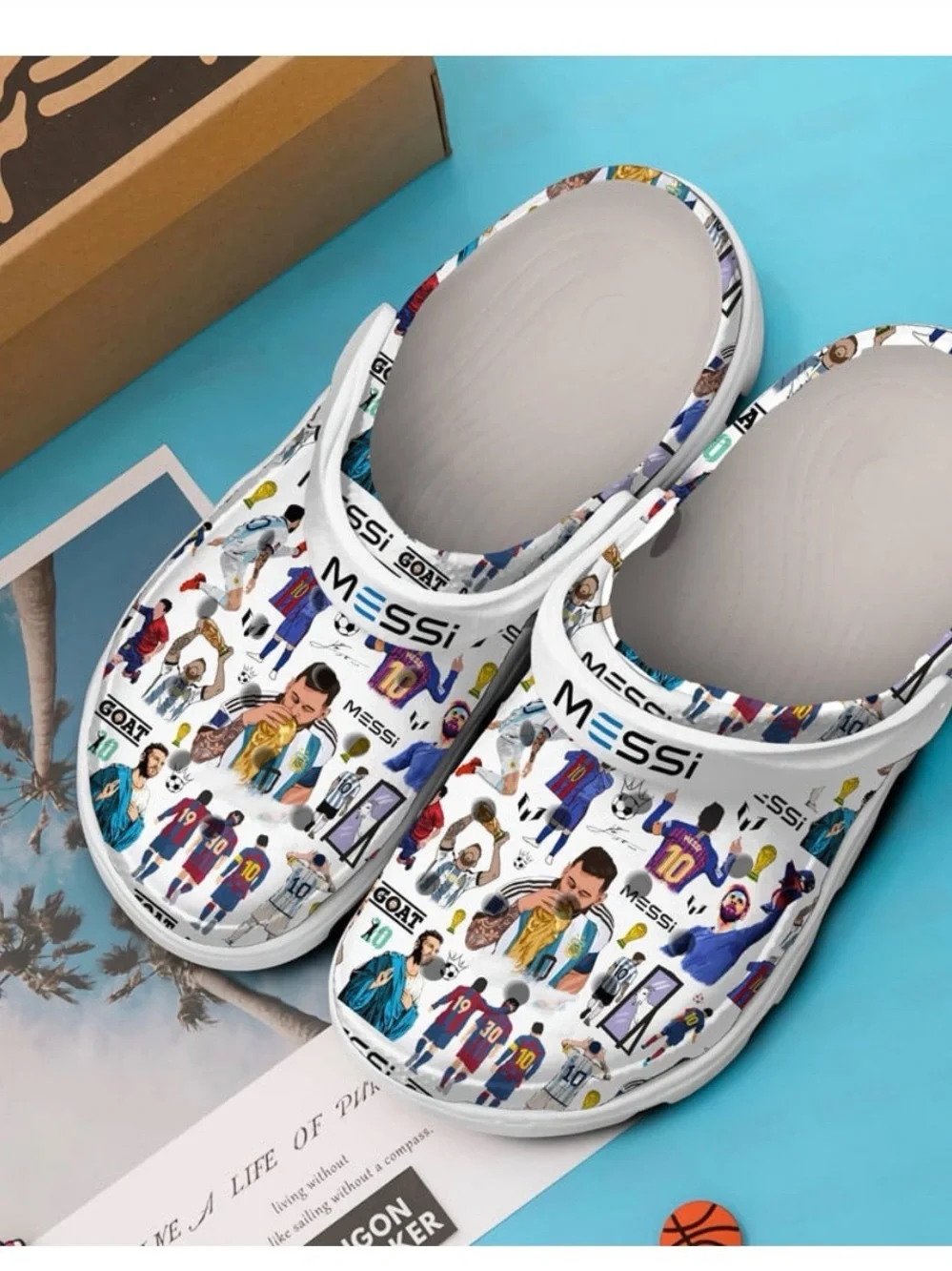 Lionel Messi Football Soccer Sport Clogs Shoes Youth Size 4 5
